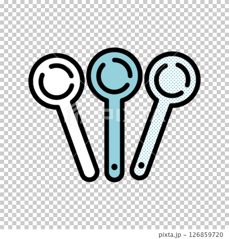 Colorful measuring spoon illustration | Measuring spoon, spoon, cooking utensil, tool 126859720