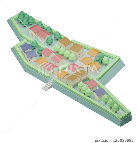 立体的な高台の家 立体的な高台の家 126859989