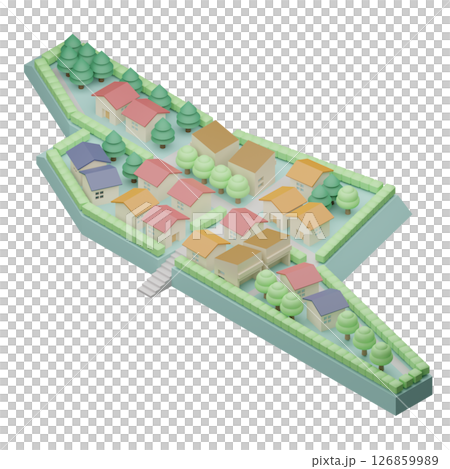 立体的な高台の家 立体的な高台の家 126859989
