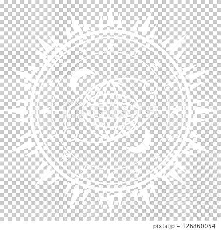宇宙の魔法陣　パープル背景 126860054