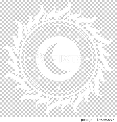 月亮魔法陣藍色背景 126860057