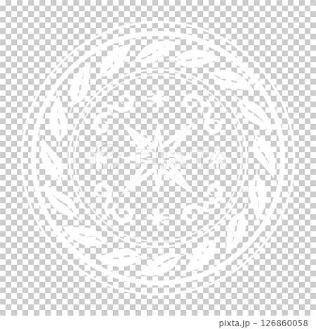 風の魔法陣　グリーン背景 126860058