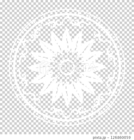 風の魔法陣　グリーン背景 126860059