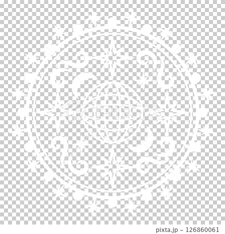 惑星の魔法陣　イエロー背景 126860061