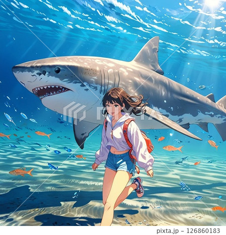 サメと散歩 126860183