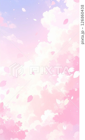 薄ピンク色の花弁が舞う背景イラスト 薄ピンク色の花弁が舞う背景イラスト 126860438