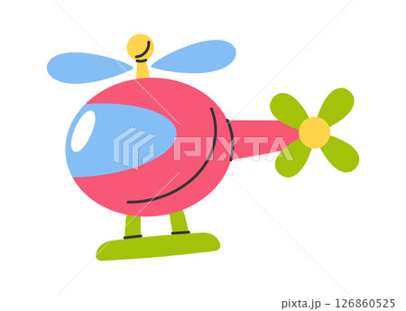 Helicopter kids toy cartoon design 126860525