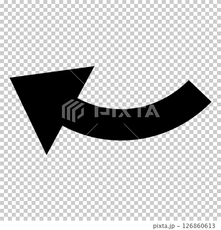 Left arrow illustration Simple icon Pictogram 126860613