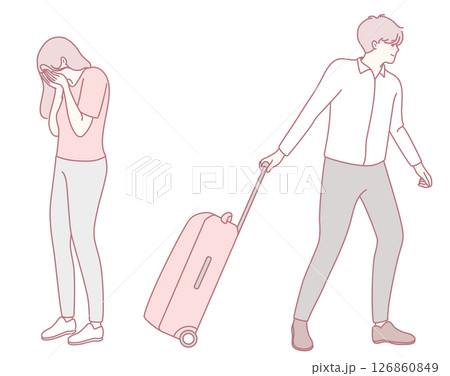 Emotional Departure A Scene of Profound Sadness and Moving On from Relationships and Memories 126860849