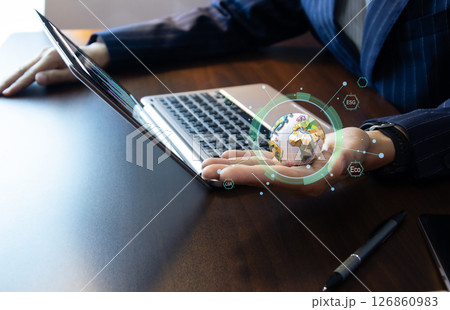 Business concept that takes into account the environment and sustainability 126860983