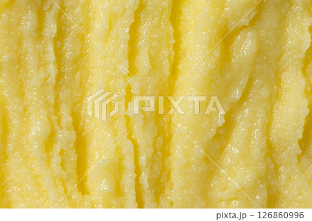 Traditional Ghee Creamy Surface Macro Top View 126860996