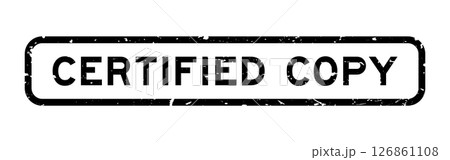 Grunge black certified copy word rubber square seal stamp on white background Grunge black certified copy word rubber square seal stamp on white background 126861108