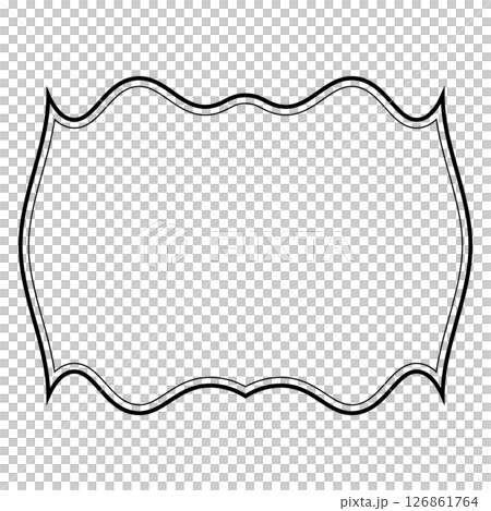 Simple and easy-to-use black line frame 126861764