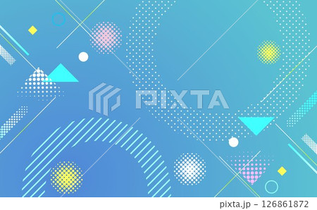 ビジネス　ポップな幾何学背景イラスト 126861872