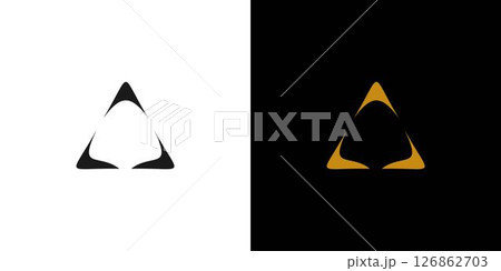 Elegant and modern abstract triangle logo design 126862703