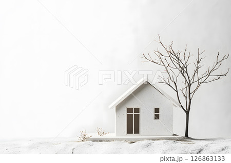 一軒家の素材 一軒家の素材 126863133