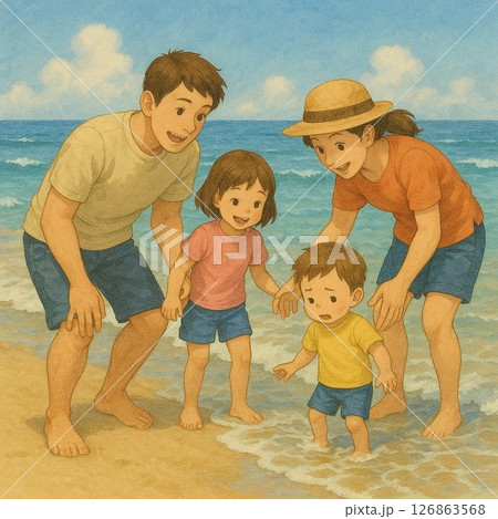 家族で海 126863568