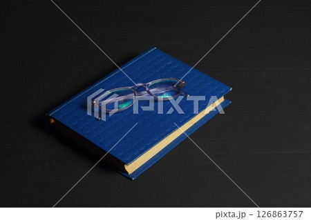 blue book isolated on white background blue book isolated on white background 126863757