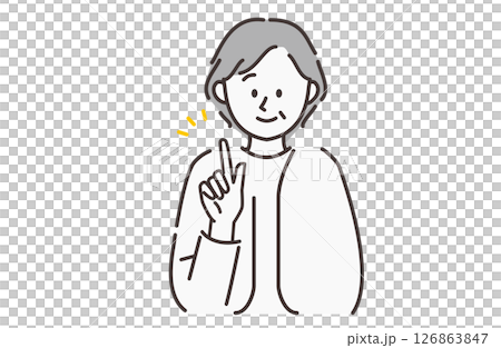 Elderly woman pointing Elderly woman pointing 126863847