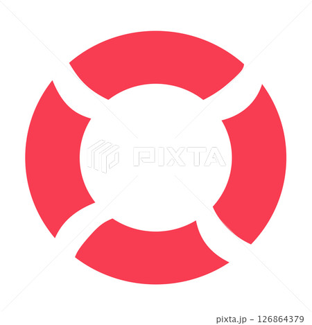 Lifebuoy icon isolated on white background. 126864379