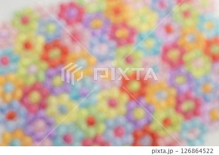 background, colored beads blurred image 126864522
