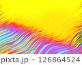 background with colored lines, abstract colored background, colored wavy lines on monochrome yellow. place for text. A completely new template for your business design. 126864524