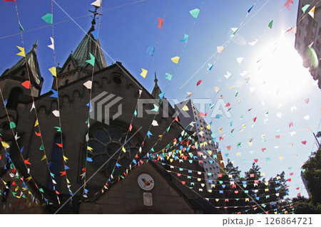 サンパウロ市の街並みと青空 ブラジル サンパウロ市の街並みと青空 ブラジル 126864721
