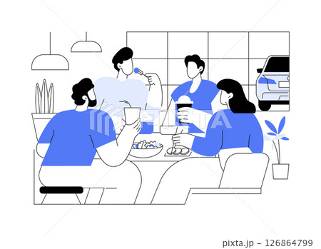 Rest area isolated cartoon vector illustrations. 126864799