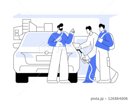 Full tank isolated cartoon vector illustrations. 126864806