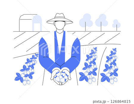 Berries growing isolated cartoon vector illustrations. 126864815
