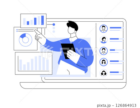 Dynamic presentation isolated cartoon vector illustrations. 126864913