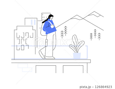 City view isolated cartoon vector illustrations. City view isolated cartoon vector illustrations. 126864923