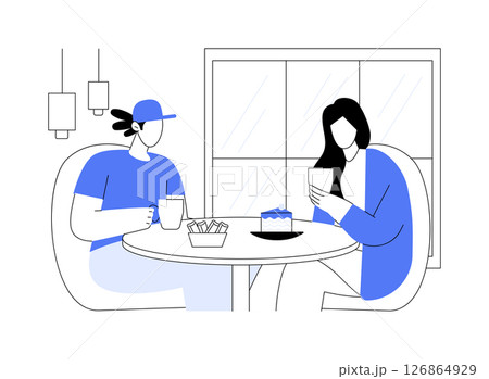 Coffee break isolated cartoon vector illustrations. Coffee break isolated cartoon vector illustrations. 126864929
