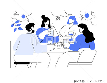 Detox retreat isolated cartoon vector illustrations. Detox retreat isolated cartoon vector illustrations. 126864942