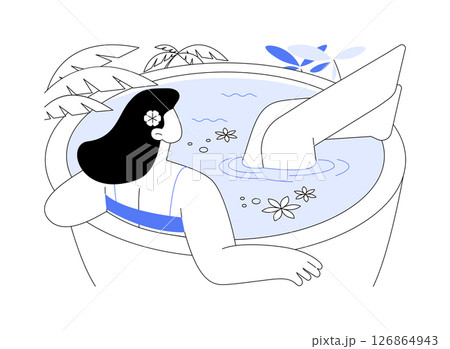 Pampering heaven isolated cartoon vector illustrations. 126864943