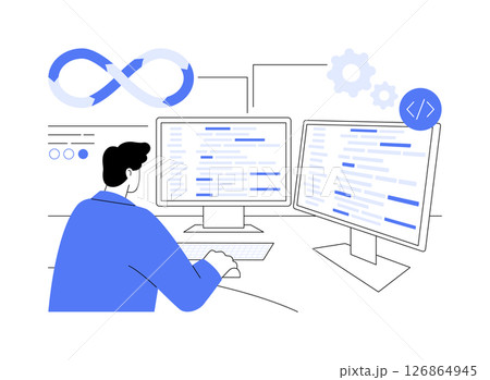 DevOps engineering isolated cartoon vector illustrations. 126864945