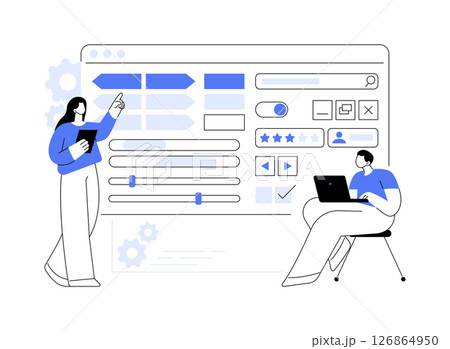 User interface kit isolated cartoon vector illustrations. 126864950