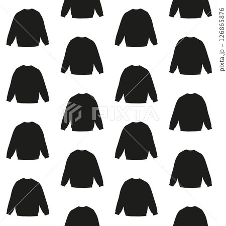 Vector seamless pattern of sweatshirt silhouette 126865876