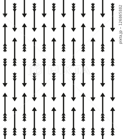 Vector seamless pattern of flat bow arrow 126865882