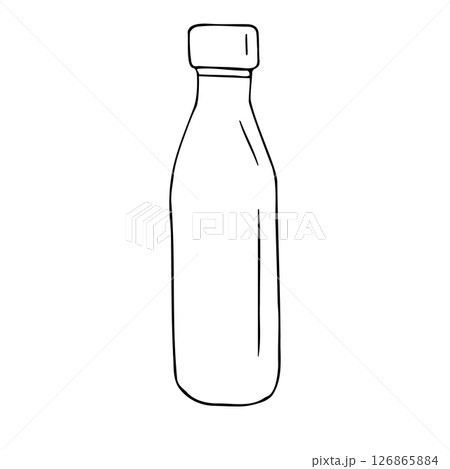 Vector hand drawn thermo bottle 126865884