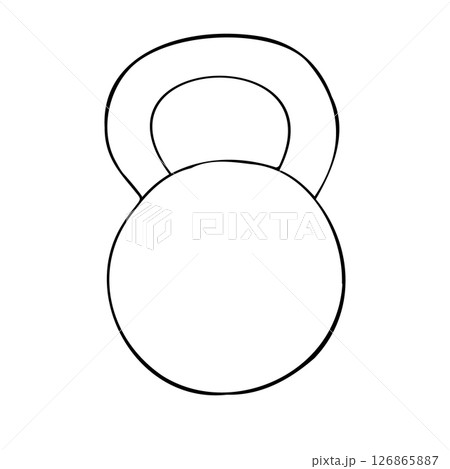 Vector hand drawn sketch doodle outline weigh 126865887