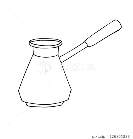 Vector hand drawn sketch outline coffee turk 126865888