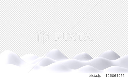 Winter Snowy Landscape with Transparent Background for Seasonal Designs Winter Snowy Landscape with Transparent Background for Seasonal Designs 126865953