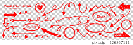 デザイン装飾に最適な矢印素材集 126867111