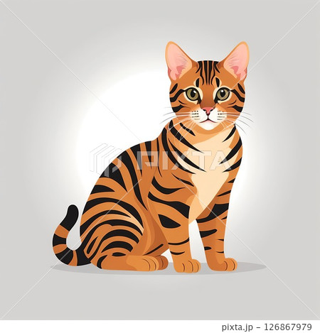 穏やかでフレンドリーな性格の愛猫トイガー 126867979
