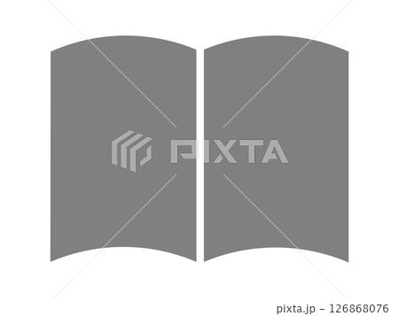 開いた本のシルエットアイコン 開いた本のシルエットアイコン 126868076