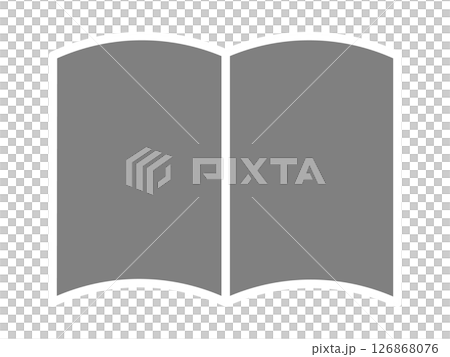 Open book silhouette icon 126868076