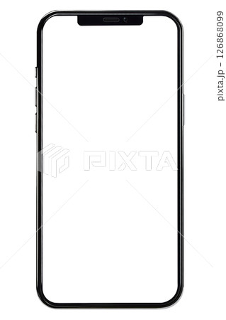 【PNG透過素材】スマートフォンのブラックフレーム iPhone12pro 【PNG透過素材】スマートフォンのブラックフレーム iPhone12pro 126868099