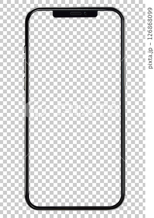 【PNG透明素材】智慧型手機黑框iPhone12pro 126868099