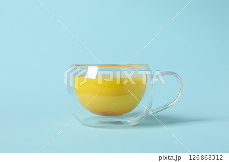 Moon or turmeric milk, concept of tasty drink 126868312
